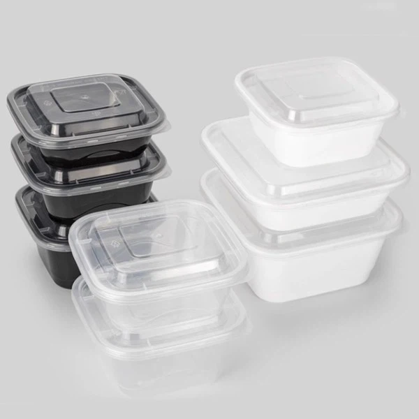 Square Takeaway Packaged Salad Light Food With Lid